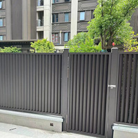 Valla de Privacidad de Aleación de Aluminio con Rejillas Horizontales/Verticales, Color Personalizado, Resistente al Óxido, Ecológica, Resistente al Agua, Modelado 3D