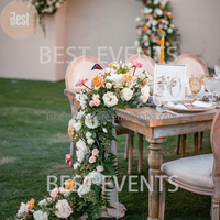 Chaise de banquet rustique française en bois massif avec dossier en rotin – Portable, durable et empilable pour mariages et événements