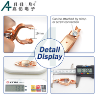JIA LUN 61 Length Bold Design Pure Brass with Screw crocodile Clips for Electronic Instrument