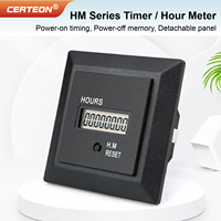 HM1 Compteur horaire numérique AC24-240V avec écran LCD pour générateurs et compresseurs compteur horaire