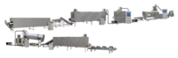 Ligne de production de céréales pour petit-déjeuner à double extrudeuse, machine à céréales de maïs