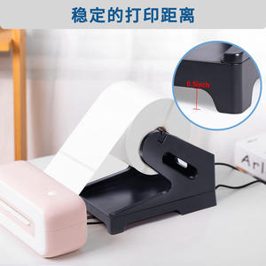 Portaetiquetas Phomemo de 17x10 cm, rodillo de alimentación de papel plástico para guías de envío, negro - Product Image 4