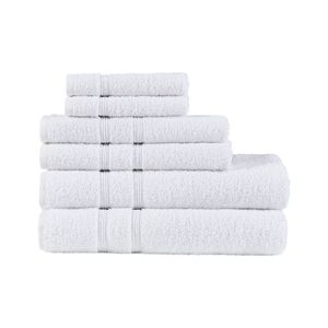 DB Luxury 100% ensemble de serviettes de bain en coton turc 6 pièces serviettes de visage brodées Jacquard à séchage rapide de haute qualité haute certification GOTS - Product Image 2