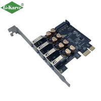 G-karve New High-speed SATA Powered Desktop PCI-E Graphics Card Adapter with Fan Cooling 4-port USB3.0