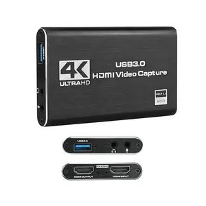 4K 60HZ لعبة البث سجل مربع USB3.0 HDMI التقاط الفيديو 4K HDMI فيديو بطاقة التقاط الصوت والفيديو ل Xbox PS4 وي نينتندو التبديل