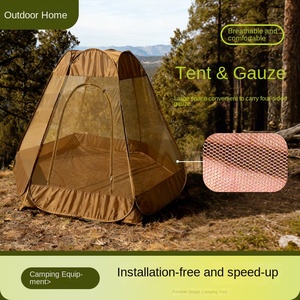 Moustiquaire de camping automatique d'extérieur, tente carrée en maille pour l'été, tissu polyester monocouche, imperméable, écologique et respirant - Product Image 5