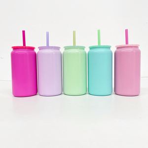 Macaron Beer Stainless Steel 16Oz Coffee Travel Tumblers Can Shaped Drinkware Uv Dtf <b>Wraps</b> for <b>Vinyl</b> - Product Image 1