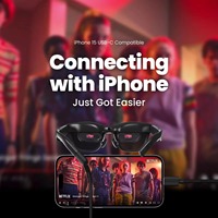 XREAL Air 2 Rouge Smart AR Lunettes Micro-OLED Écran 120Hz Haute Brosse pour Jeux 1080p Vue 130 Pouces Cinéma Privé Portable