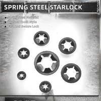 Quick Lock Fixing Starlock Washer Spring Steel Stainless Steel Push Shaft Internal Tooth Split Plain Washers DIN Standard