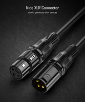 Cable XLR para Micrófono, Conector Cannon, Cable de Extensión para Guitarra, Cable de Micrófono para Mezclador de Audio y Amplificadores C117