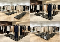 Présentoir Commercial sur Roulettes en Acier Inoxydable pour Vêtements, Meuble d'Islande pour Magasin, Personnalisation Complète