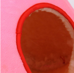 Peluş pamuk sıcak Hamster yuva Hamster hamak asılı yatak ev Ferret sincap oyuncak Pet kış kafesleri pembe mavi 4 boyutu - Product Image 4