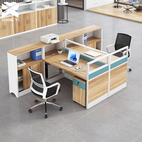 Bureau de travail modulaire personnalisé en usine, 6 postes de travail, mobilier de bureau pour immeubles de bureaux, hôpitaux, table de bureau