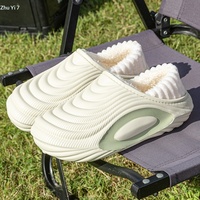 Nouvelles pantoufles d'hiver fermées en EVA pour couples, doublure polaire, résistantes à l'usure, pour la maison