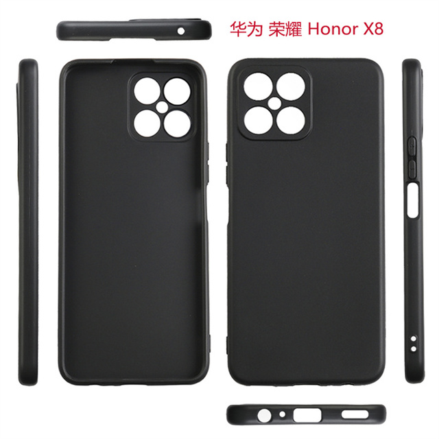 For Huawei Honor X8 Factory Price TPU Soft Rubber Phone Case Full Matte Blank Back Cover