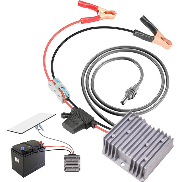 Alligator Clips 12V to 57V 4.5A Starlink Converter with Waterproof Connector and Fuse Holder for Starlink Gen 3 V4