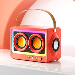 Mới xách tay RGB tiếng ồn hủy bỏ BT loa 360 surround hệ thống âm thanh TF Thẻ woofer HiFi Loa hộp đồng hồ cho bên nhà DC - Product Image 1