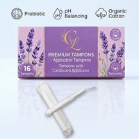 Tampons jetables en carton souple Kinzino Probiotic équilibrant le pH, coton biologique, hygiène féminine, qualité médicale, respirants