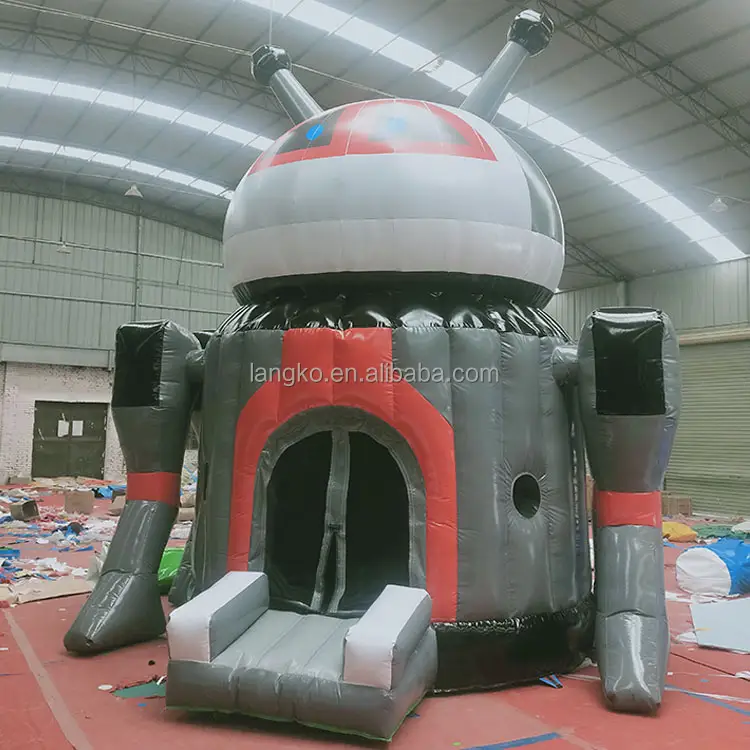Tùy chỉnh Inflatable nhân vật nảy lâu đài Robot nhà bị trả lại thương mại với quạt gió