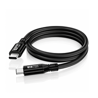 Kabel USB3.2 20Gbps 8K 5A Tipe-C Male to Male 100W Super Flash Charge, Ramah Lingkungan, Kamera Putar 180 Derajat, untuk Komputer, IOS, Printer
