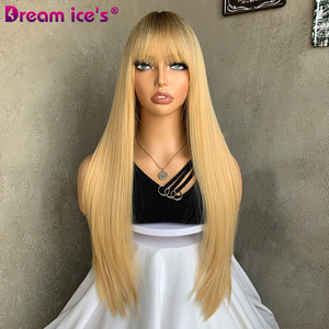 <span class=keywords><strong>Parrucca</strong></span> da <span class=keywords><strong>donna</strong></span> #613 capelli lunghi lisci e lisci Premium in fibra con frangia resistente al calore per uso Costume - Product Image 1