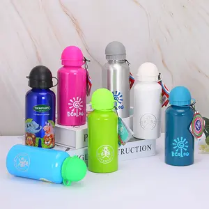 Botellas de agua de aluminio para deportes al aire libre, Logo personalizado Popular, venta al por mayor, 2020