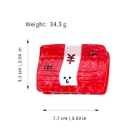 Nouvelle pince à cheveux créative en acétate faite à la main pour femme, motif requin billet de banque, design simple bicolore, accessoires personnalisés