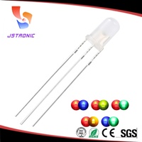 Diode LED Jstronic Bicolor 3mm 5mm 3 Broches Bi-couleur Anode/Cathode Commune Rouge Vert Bleu Jaune Blanc Lentille Diffuse Lampe LED