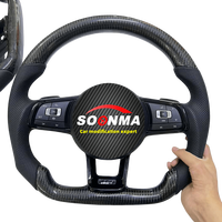 Volant sport en cuir et fibre de carbone LED forgé pour VW Golf 6 7 7.5 8 GTI R MK5 MK6 MK7 MK8 Polo Passat Tiguan Scirocco
