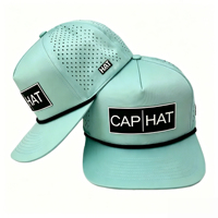 Casquette de baseball 5 panneaux personnalisée OEM pour entreprise, imperméable, respirante, avec logo en caoutchouc PVC, pour activités de plein air