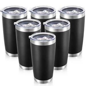 Tazas de Café Reutilizables de Acero Inoxidable con Logotipo Personalizado, Taza de Viaje Aislada de Doble Pared, Vaso de 20 oz para Camping - Product Image 1