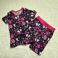 Pyjamas pour tout-petits en bambou et élasthanne personnalisés, imprimés, deux pièces, doux, écologiques, pyjamas bio pour enfants, vêtements de détente