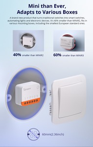 Interrupteur intelligent R4 MiniR4 Extreme, taille super compacte, 10A 240V, contrôle par application, télécommande sans fil, système de maison intelligente Ewelink - Product Image 4