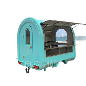 รถเข็นขายอาหารเคลื่อนที่สแตนเลสสำหรับธุรกิจ โครงสร้างกันสนิม 4 ล้อ สำหรับขายกาแฟและแฮมเบอร์เกอร์ - Product Image 5