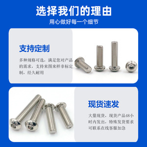 Tornillos de Cabeza Redonda Plana con Hexágono Interior M6, Grado 10.9, DIN7380, Fijaciones Metálicas de Alta Resistencia, Tornillos Autorroscantes de Acero al Carbono - Product Image 4
