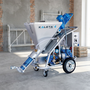 Máquina pulverizadora de yeso de alta resistencia, bomba eléctrica azul para mortero de techos y paredes - Product Image 3