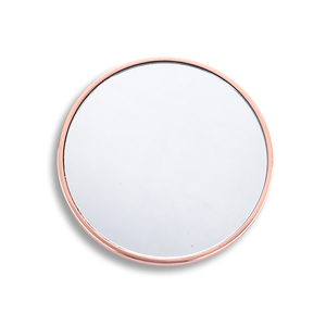 Rose Gold Double Sided Big Size Round Eco-friendly Cosmetic <b>Compact</b> Pocket <b>Mirror</b> with Red Velvet Pouch - Product Image 6