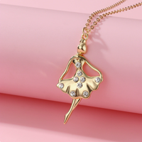 Collier Pendentif Danseuse Ballet pour Femme, Bijou Robe de Danse, Cadeau Ballerine, Collier de Fiançailles