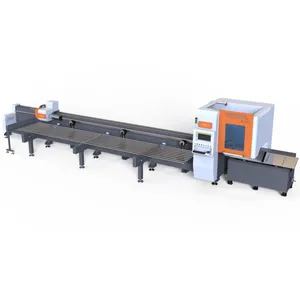 Máquina de corte a laser de fibra de aço inoxidável para tubo redondo quadrado de metal de alimentação semiautomática G120 de alta qualidade