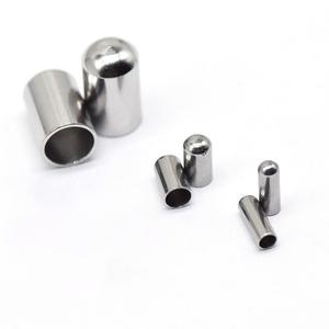 1.5mm-6mmステンレス鋼エンドストッパーエンドキャップ革コードロープキャップジュエリー部品ブレスレットネックレス - Product Image 4