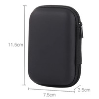 Étui de voyage de luxe EVA pour écouteurs avec fermeture éclair, compatible avec clé USB/carte SD/chargeur USB/câble, petite taille