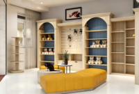 Meubles et présentoirs LED personnalisés pour animaleries |   Comptoirs de vente en bois et solutions d'aménagement intérieur pour magasins d'animaux