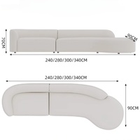 Ensemble de canapé chaise longue et table basse moderne et minimaliste, structure en bois, dessus en cuir microfibre, meubles multifonctionnels pour la maison