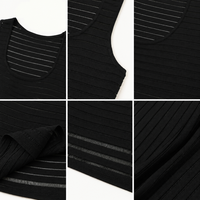 Nouvelle Robe Tricotée Élégante Sans Manches Amincissante de Luxe à Taille Creuse Style Français pour Femme – Collection Été 2026