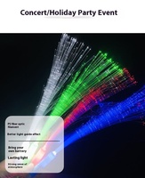 Baguettes en fibre optique blanches avec éclairage LED pour accessoires de concert et de fête, nouveau design, bâton en fibre optique lumineux