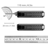 Cutter OTF en aluminium CNC léger avec lames remplaçables, couteau utilitaire EDC pour le bureau et l'usage quotidien – Vente en gros