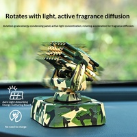 Diffuseur de parfum de voiture rotatif en ABS à énergie solaire, camouflage, pour console centrale, accessoire décoratif