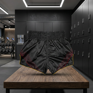 Pantalones Cortos de Muay Thai de Satén con Corte Lateral, Pantalones Cortos de Kickboxing con Cintura Elástica, Pantalones Cortos de Entrenamiento de Artes Marciales Unisex - Product Image 3