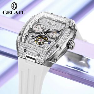 Envío Directo GELATU Reloj de Mujer Mecánico Automático de Lujo, Alta Calidad, Resistente al Agua, Esfera Luminosa con Diamantes, Elegante Tourbillon - Product Image 2