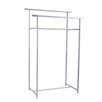 Rail de vêtement commercial de support d'affichage de vêtements d'acier inoxydable pour le support durable de vêtement de roulement d'affichage de magasin de détail